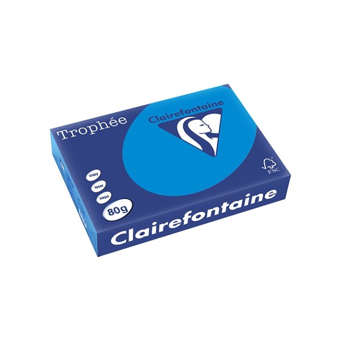 Papier CF A4 80g caribbean blauw (50 stuks)0v