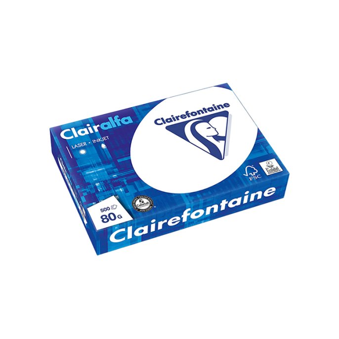 Papier CF Clairalfa A4 80g wit (50 stuks)0v