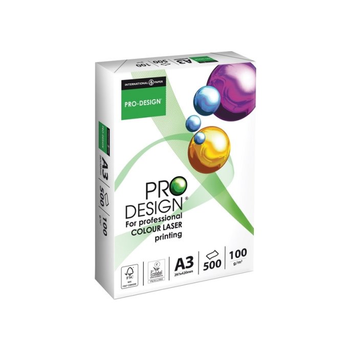 Papier Pro-Design A3 100g/pk 500v