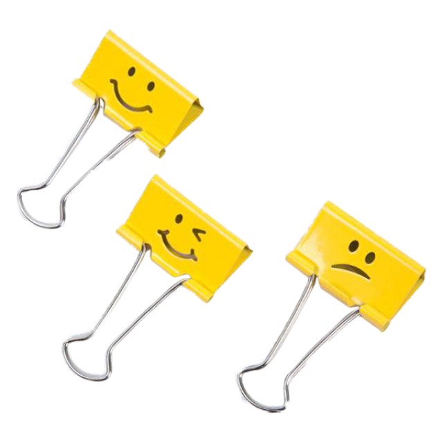 Papierklem Rapesco emoji 19mm geel /pk20