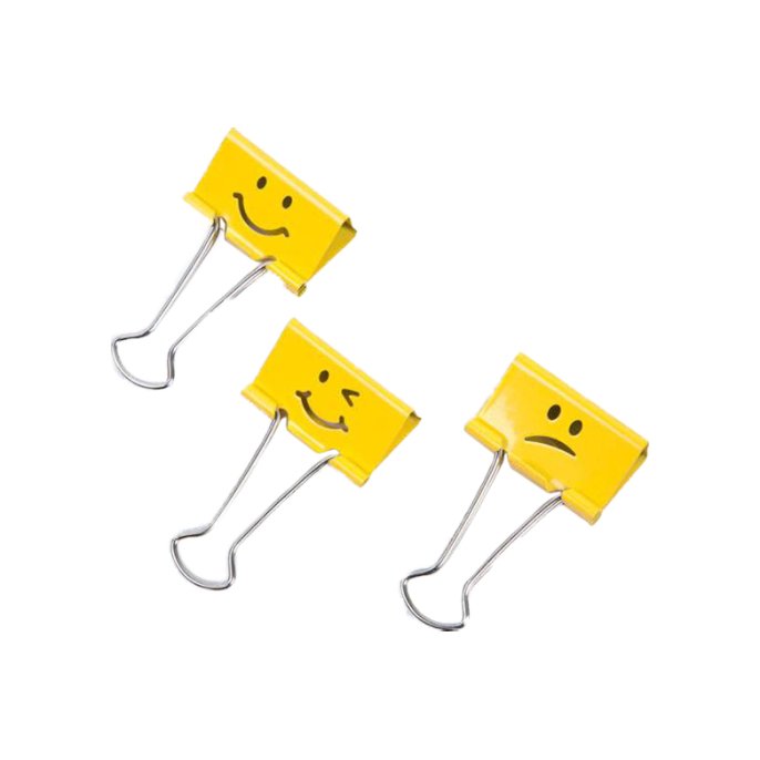 Papierklem Rapesco emoji 19mm geel /pk20