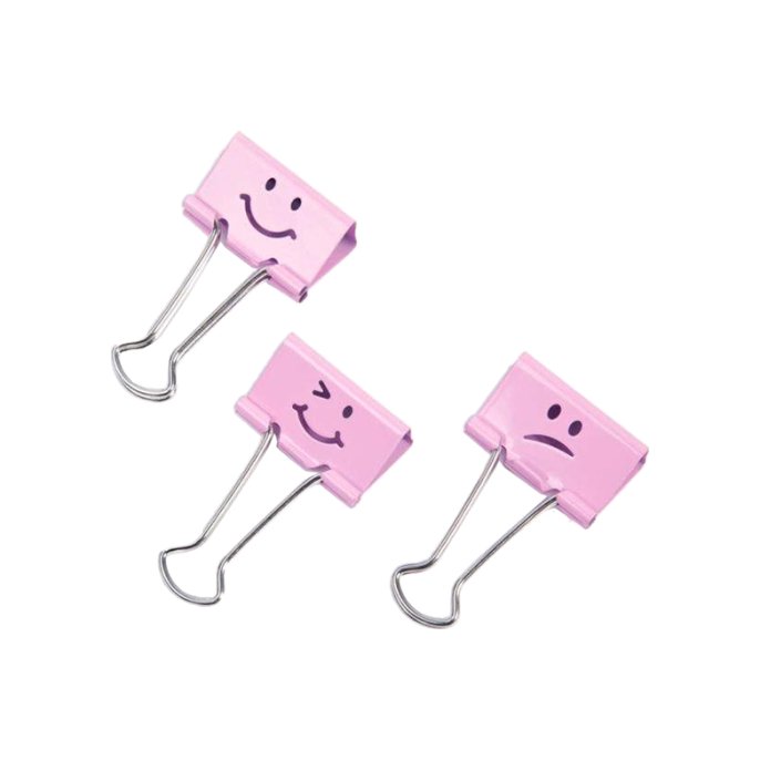 Papierklem Rapesco emoji 19mm pink/pk20