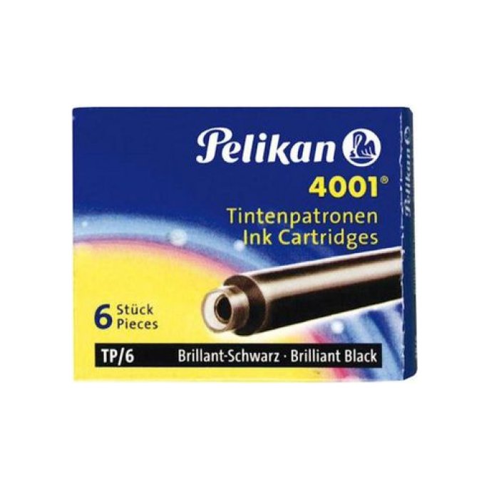 Pelikan Inktpatroon 4001 zwart (pak 6 stuks)