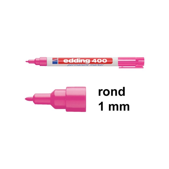 Perm marker EDDING 400 1mm roze (10 stuks)