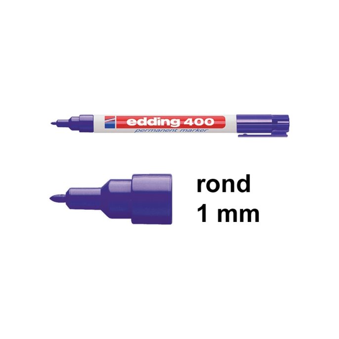 EDDING 400 Permanent marker 1mm violet (10 stuks)