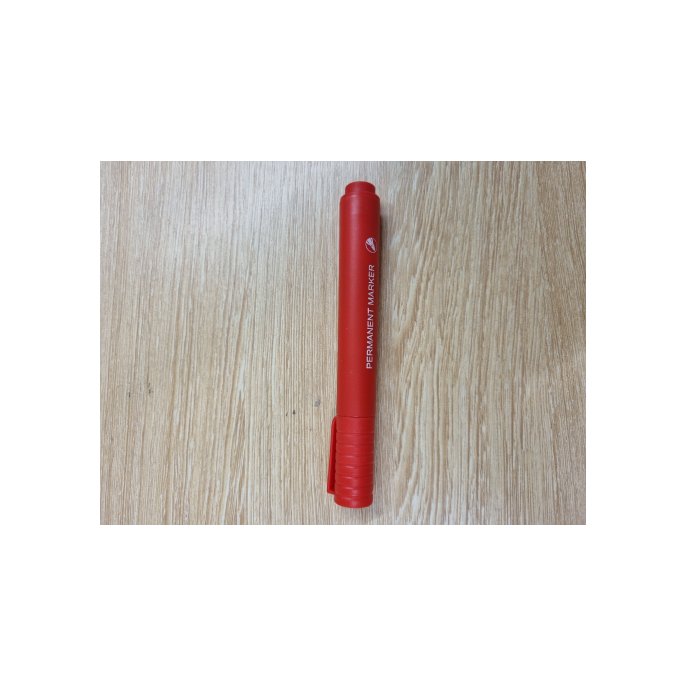 Permanente Marker. Ronde Punt. 1 - 5 mm. Rood (pak 10 stuks)