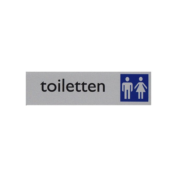 Pictogram 16.5x4.5cm toilet dames/heren