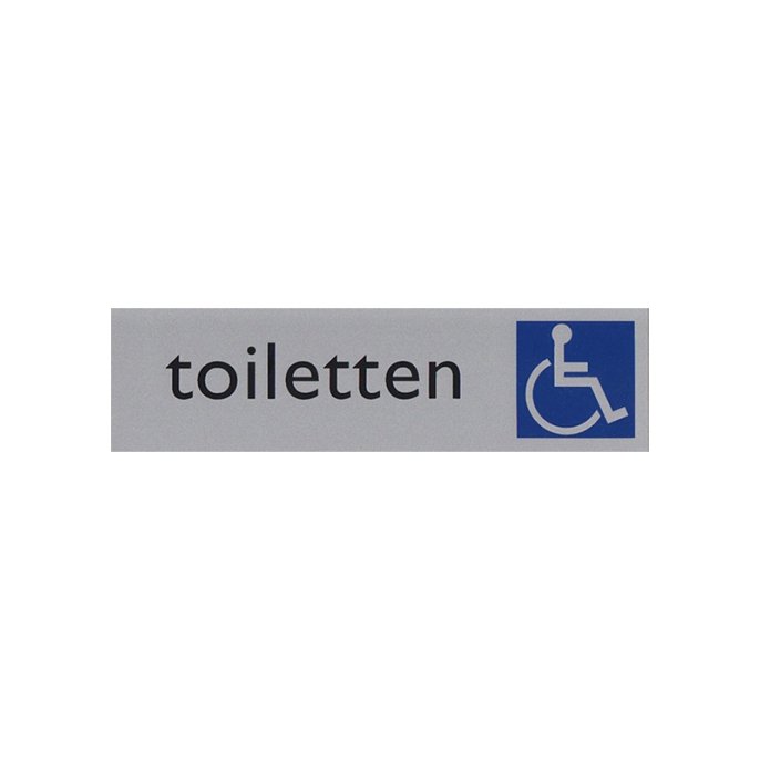 Pictogram 16.5x4.5cm toilet rolstoel