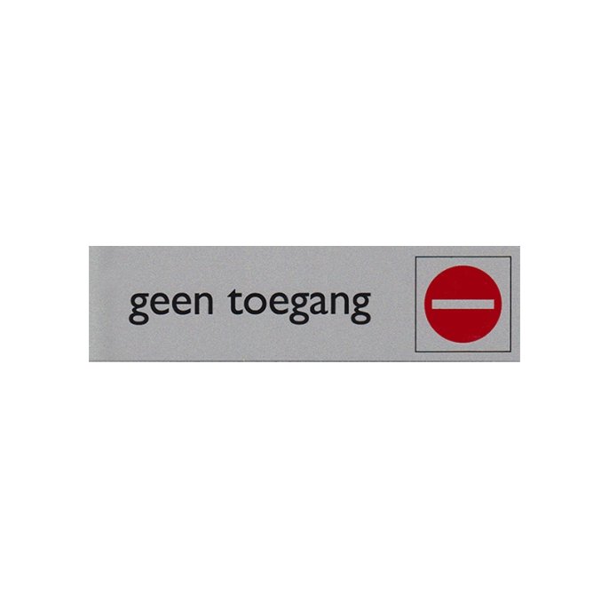 Pictogram Posta 16.5x4.5cm geen toegang