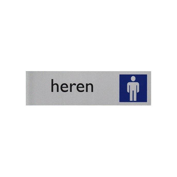 Pictogram Posta16.5x4.5cm toilet heren