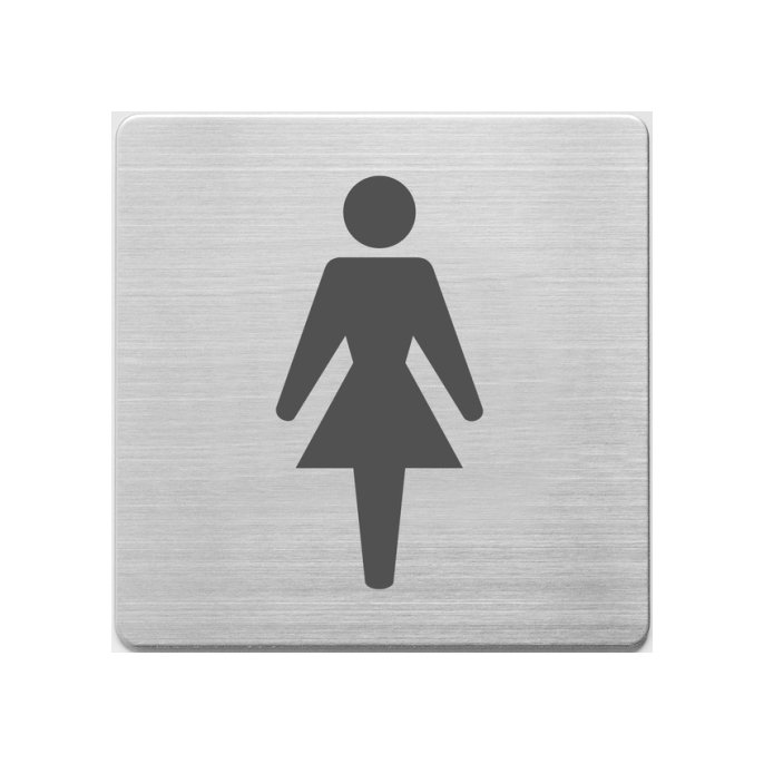 Pictogram staal wc dames