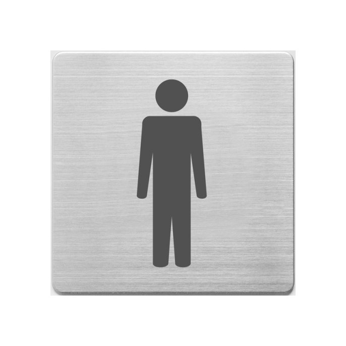 Pictogram staal wc heren