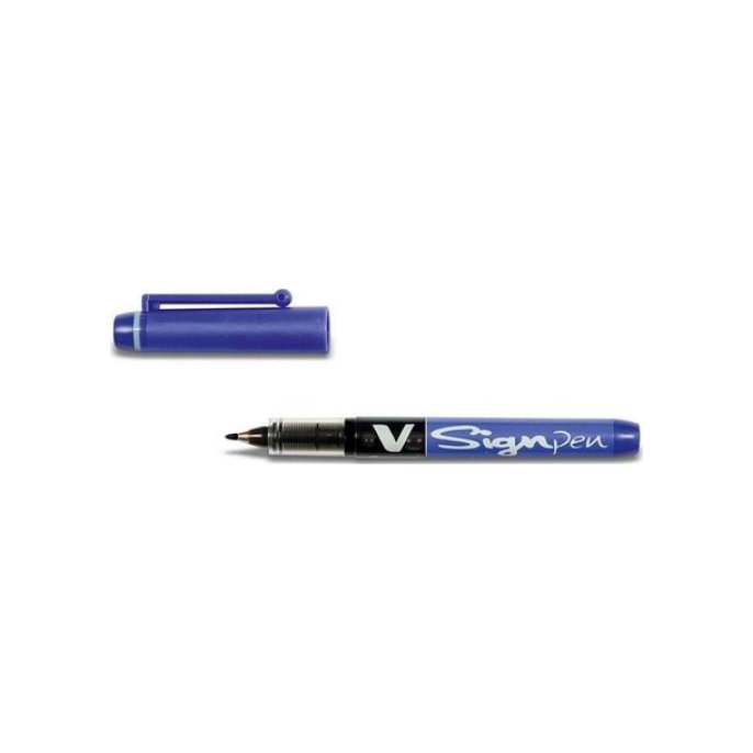 Pilot Fineliner V-Signpen 06 mm blauw (pak 12 stuks)