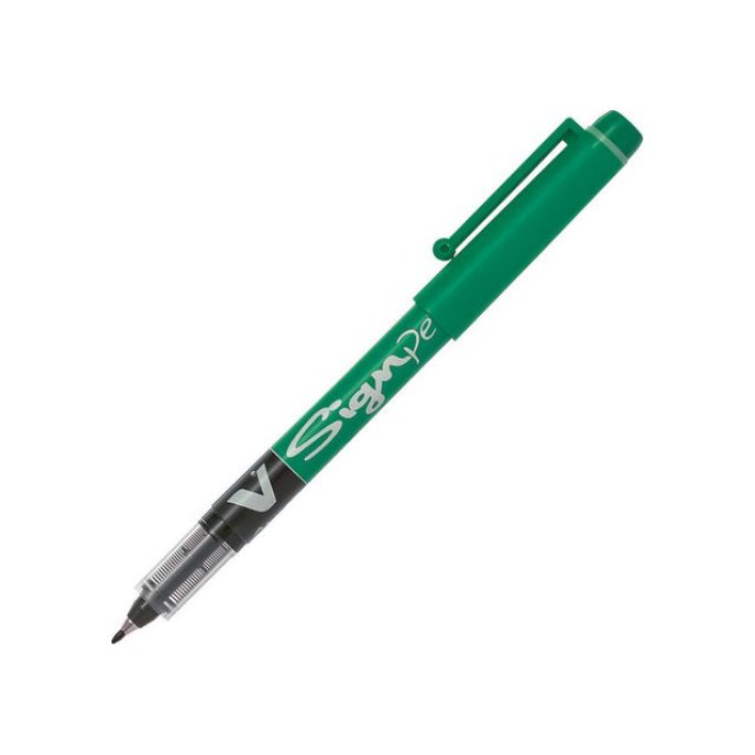 Pilot Fineliner V-Signpen 06 mm groen (pak 12 stuks)