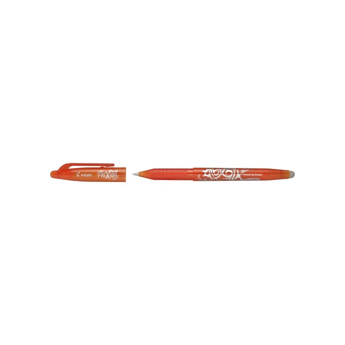 Pilot FriXion Ball gel stickpen. fijne punt. oranje inkt. oranje huls met grip (pak 12 stuks)