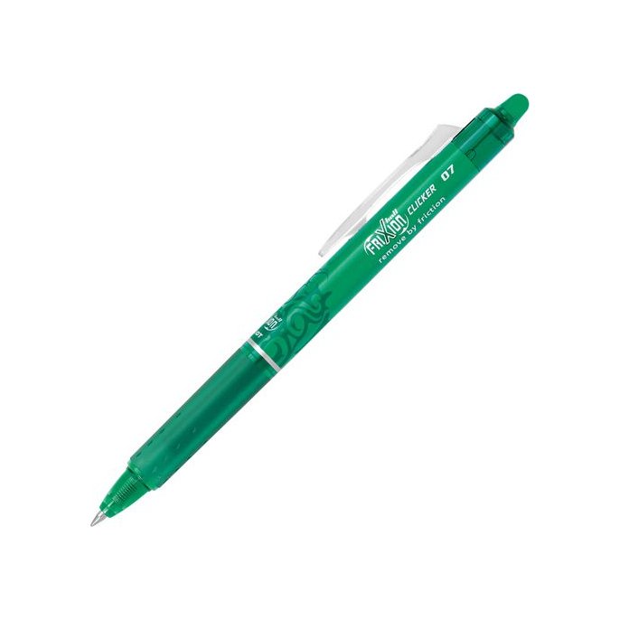 Pilot FriXion Clicker Uitwisbare Rolschrijver 07 mm Groen (pak 12 stuks)