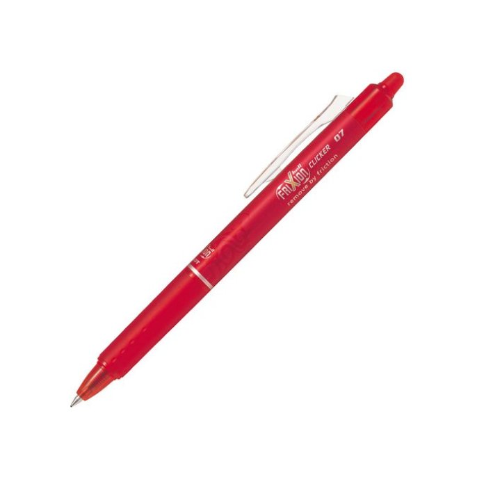 Pilot FriXion Clicker Uitwisbare Rolschrijver 07 mm Rood (pak 12 stuks)