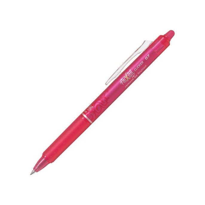 Pilot FriXion Clicker Uitwisbare Rolschrijver 07 mm Roze (pak 12 stuks)