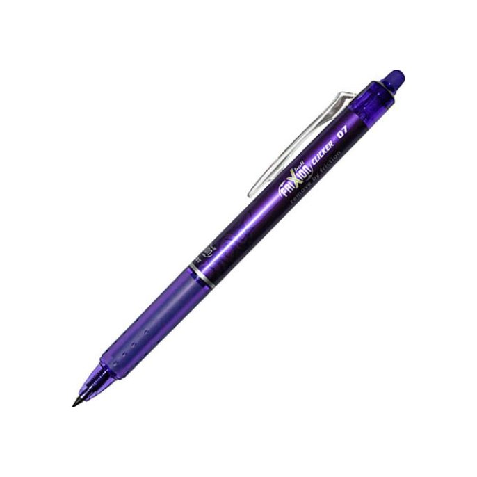 Pilot FriXion Clicker Uitwisbare Rolschrijver 07 mm Violet (pak 12 stuks)