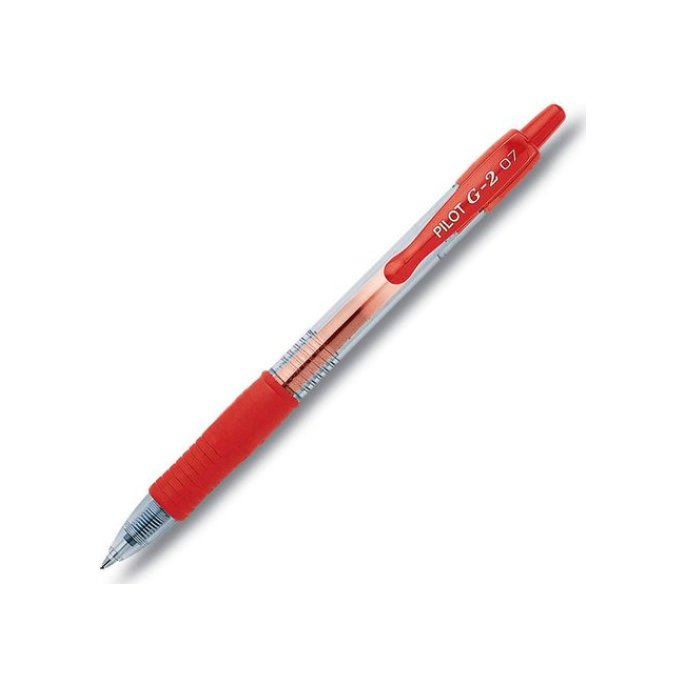 Pilot Gelpen G2-07 Grip 04 mm Rood (pak 12 stuks)