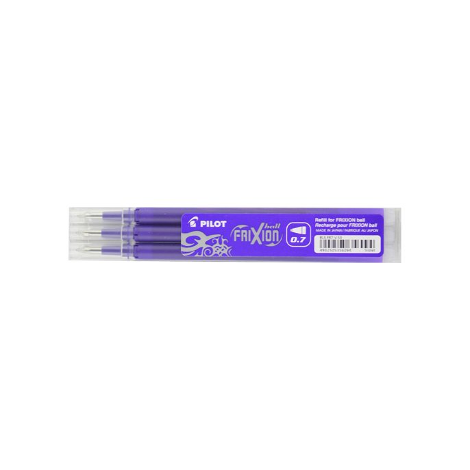 Pilot Gelpen navulling middelgrote punt 0.7 mm paars (pak 3 stuks)