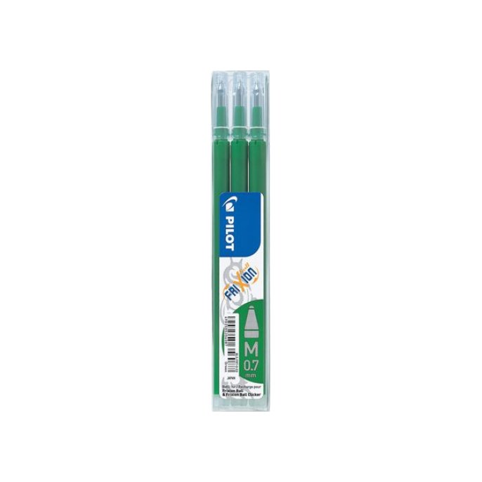 Pilot Gelpen navulling middelgrote punt 07 mm groen (pak 3 stuks)