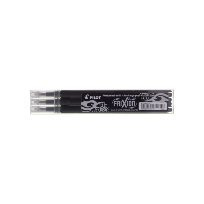 Pilot Gelstickpen navulling medium punt 07 mm zwart (pak 3 stuks)