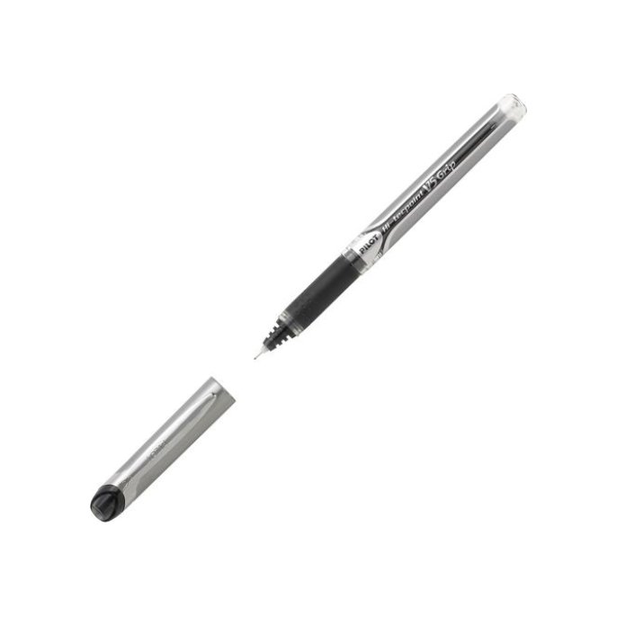 Pilot Rolschrijver Hi-Tecpoint V5 Grip 03 mm zwart (pak 12 stuks)