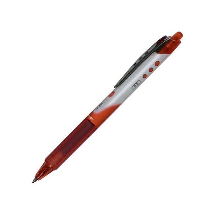 Pilot Rolschrijver V-ball 07 RT 04 mm rood (doos 12 stuks)