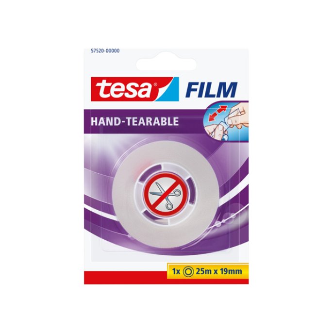 Plakband TESA scheurbaar 19mm x 25m