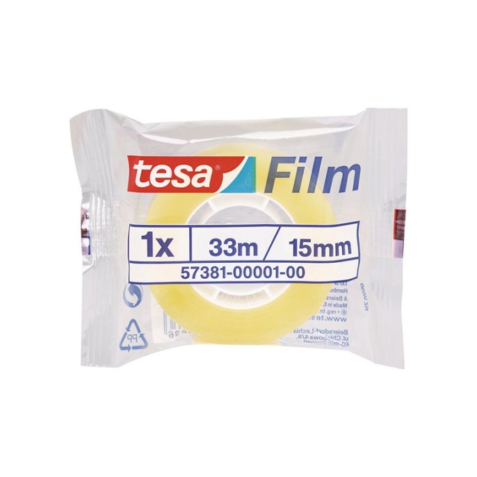 Plakband TESA standaard 15mm x 33m