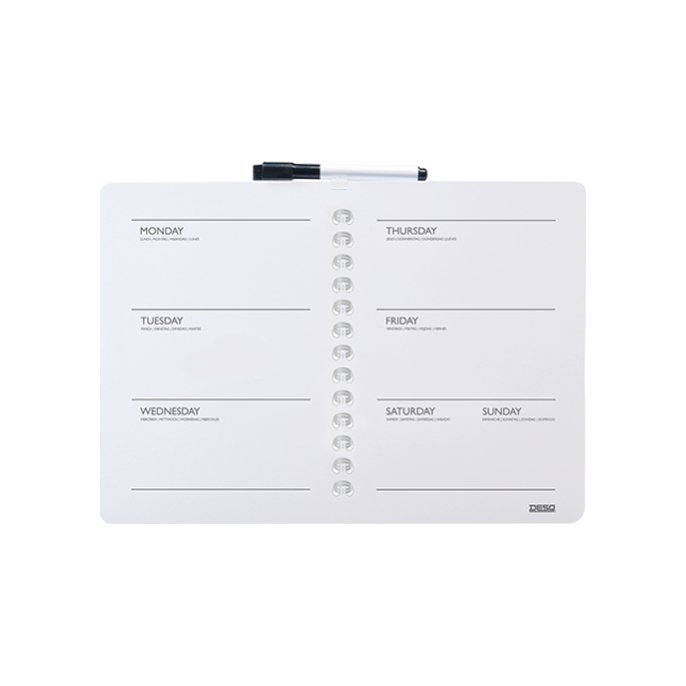 Planbord Desq weekplanner 28x39.5cm magn