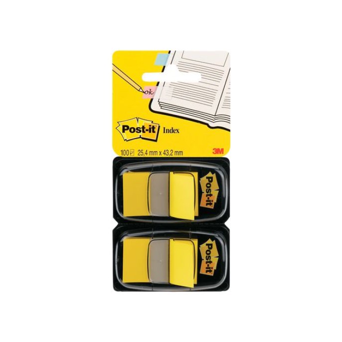 Post-it Index Standaard Duopack 254 x 432 mm geel (pak 2 stuks)