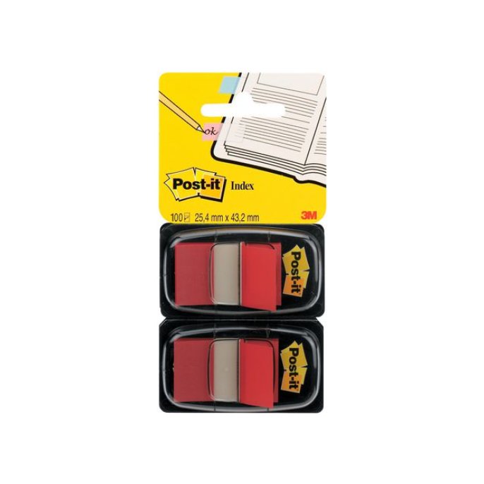 Post-it Index Standaard Duopack 254 x 432 mm rood (pak 2 stuks)