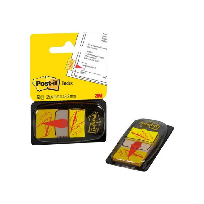 Post-it Index met symbolen Handtekening-symbool 25 mm (pak 50 stuks)