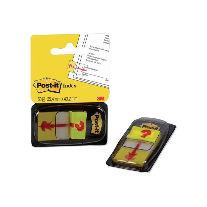 Post-it Index met symbolen Vraagteken-symbool 25 mm (pak 50 stuks)