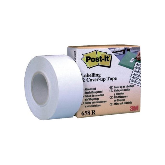 Post-it Label- en Correctietape rol van 254 mm x 177 m Wit (rol 177 meter)