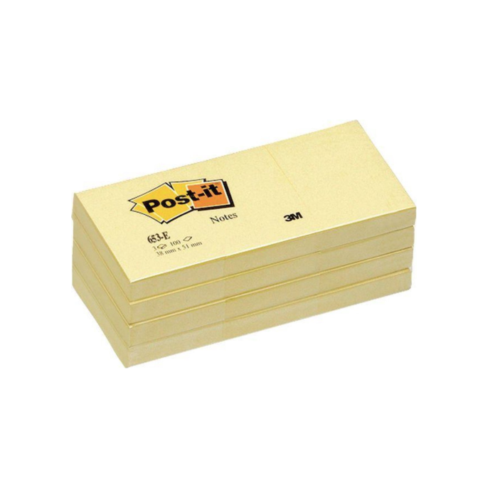 Post-it Notes Canary Yellow 38 x 51 mm (pak 12 blokken)