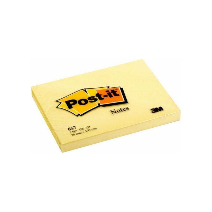 Post-it Notes Canary Yellow 76 x 102 mm (pak 12 blokken)