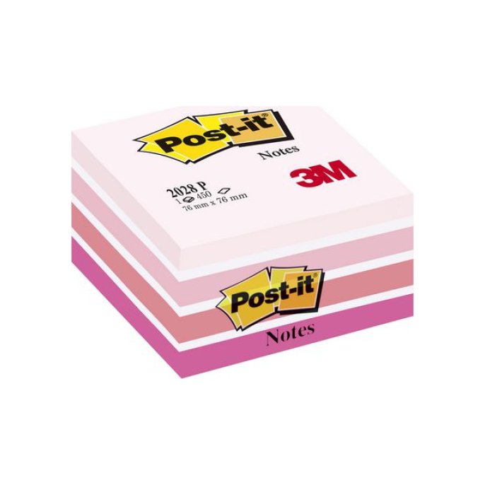 Post-it Notes Kubus 76 x 76 mm Pastelroze (blok 450 vel)