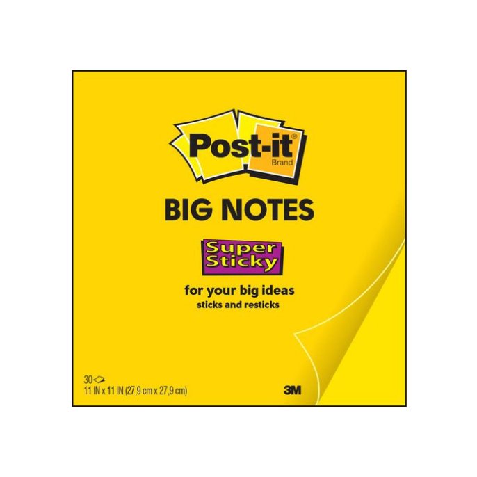 Post-it Super Sticky Big Notes voor Meeting 279 x 279 mm Geel (blok 30 vel)