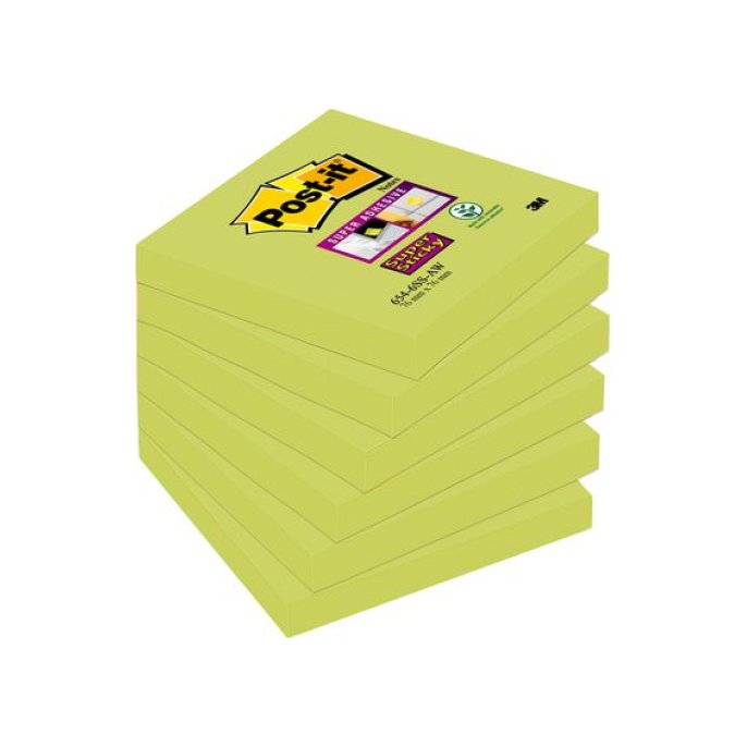 Post-it Super Sticky Notes 76 x 76 mm Groen (pak 6 x 90 vel)