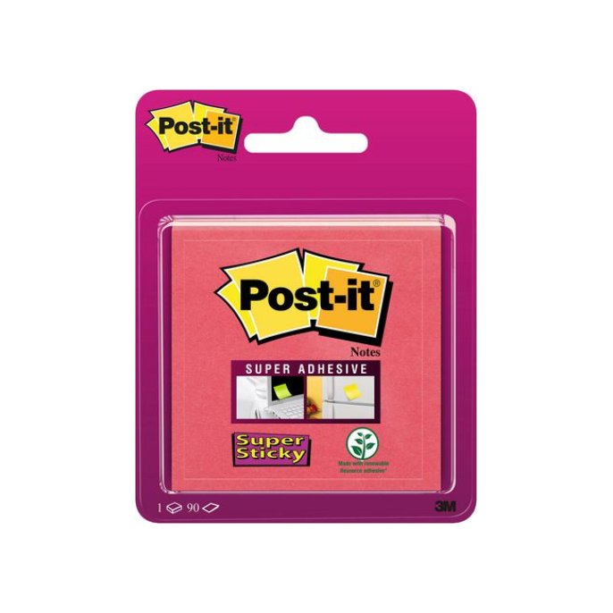 Post-it Super Sticky Notes 76 x 76 mm Poppy roze