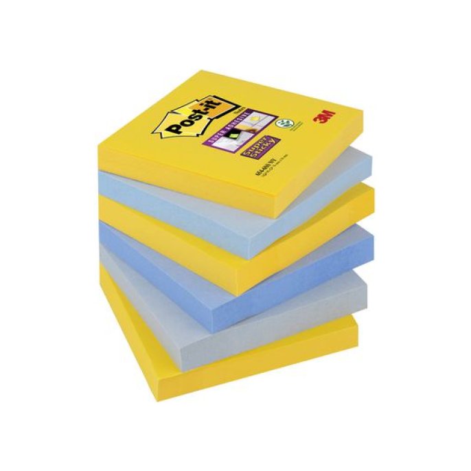 Post-it Super Sticky Notes New York kleuren 76 x 76 mm (pak 6 blokken)