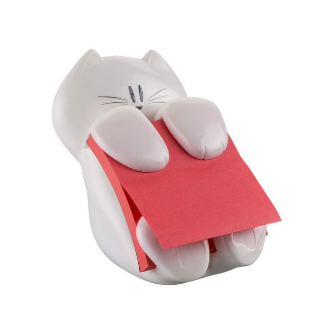 Post-it Super Sticky Z-Notes Dispenser Kat met 1 blok Post-it Super Sticky Z-Notes 76 x 76 mm