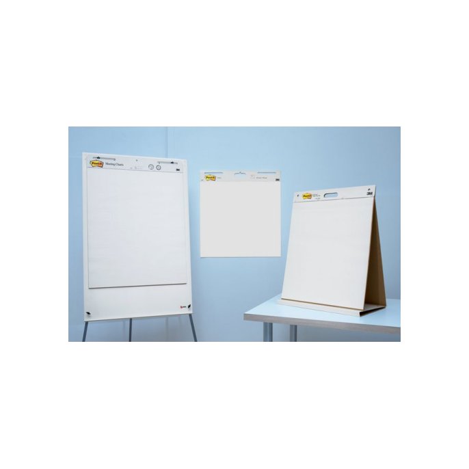 Post-it Super Sticky Zelfklevende Flipchart Voordeelpak 635 x 775 mm Wit (4 flipcharts + 2 GRATIS) (pak 6 blokken)