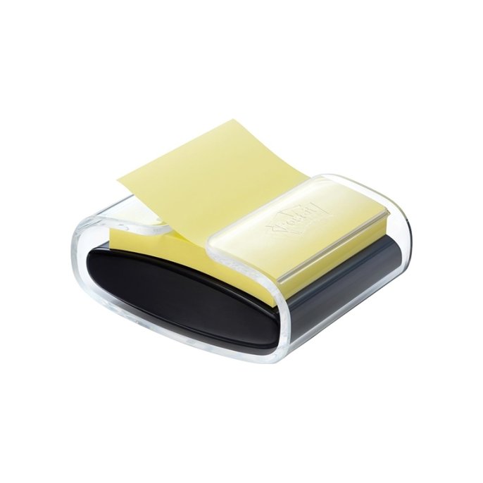 Post-it® Z-Notes PRO-B-1SSCY-R330 Notitieblokhouder Inclusief Notitieblok Zelfklevend Zwart en Transparant