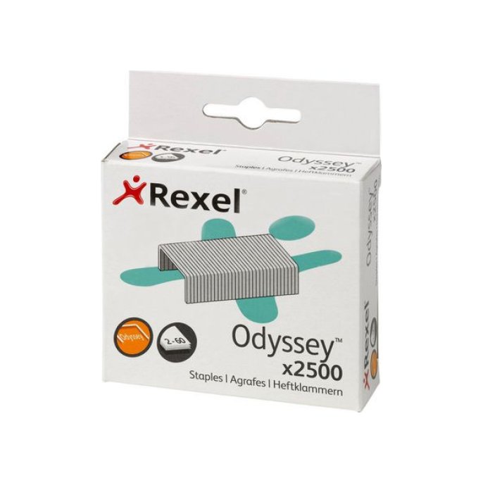 REXEL Odyssey Nietjes 13/9 Staal Zilver (pak 2500 stuks)