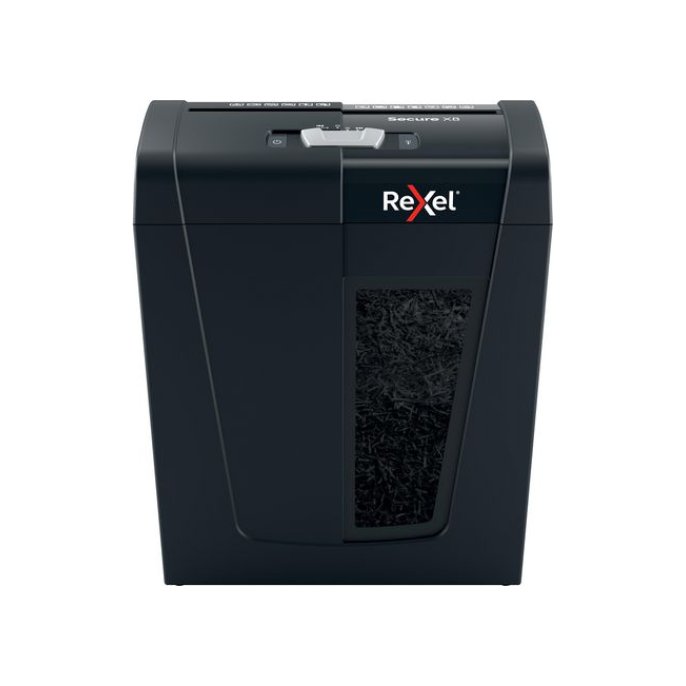 REXEL Secure X8 Papiervernietiger P4 Cross-Cut Snippers 14L 8 Vellen Zwart