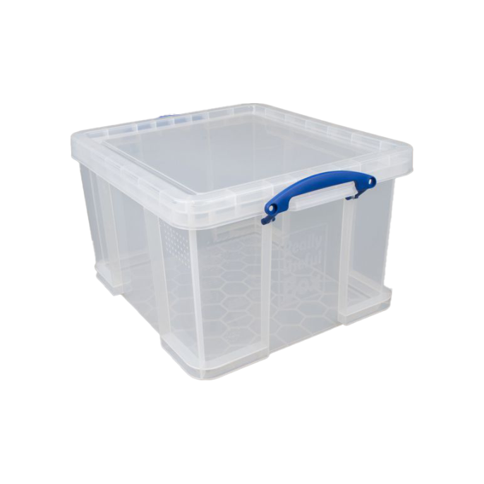 Really Useful Box Stapelbare opbergdoos 42L transparant